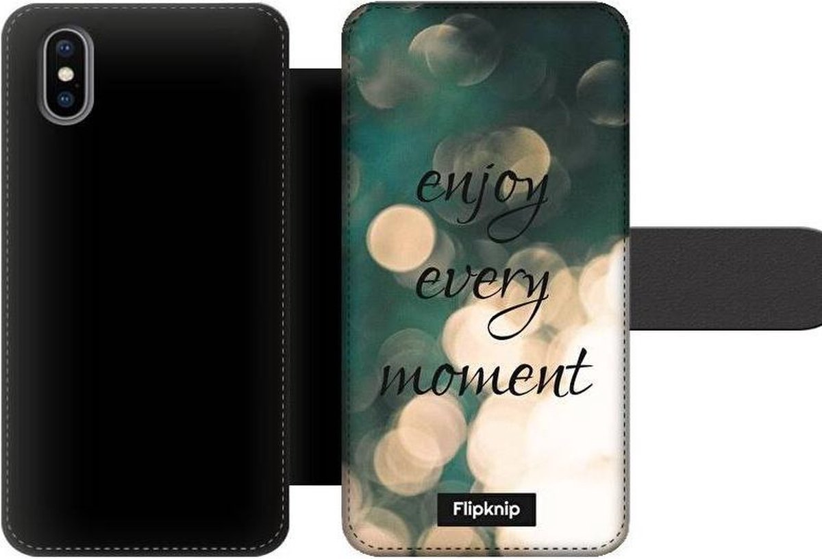 Wallet case - geschikt voor iPhone Xs - Enjoy Every Moment
