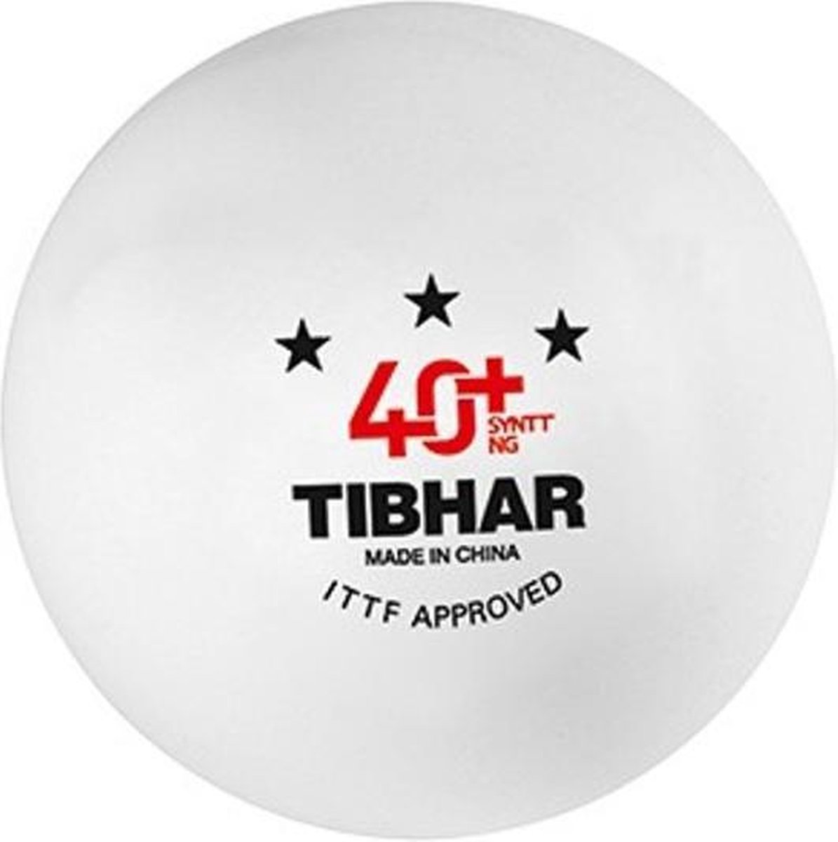 Tibhar 3*** STAR 40+ - 3 Tafeltennis ballen - Competitie - SYNTT NG - Wit