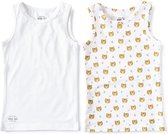Little Label | chemise garçon - 2 pièces | blanc, imprimé tigre | taille 98-104 | coton biologique doux