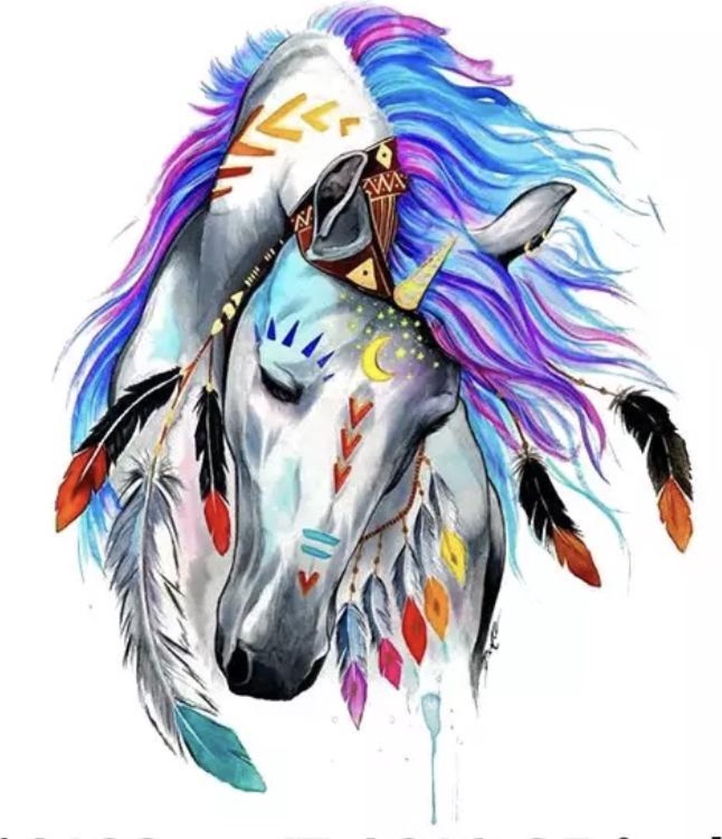 Strijkapplicatie Unicorn - Strijkembleem Eenhoorn - 18 x 22 CM