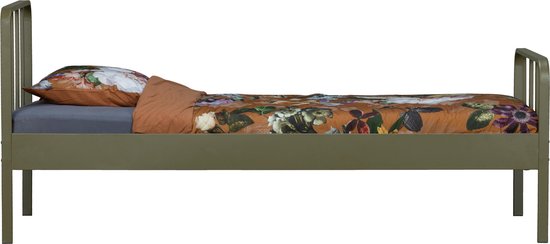 WOOOD Mees Bed - Metaal - Army - 90x208x95