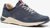 Van Beers leren heren veterschoenen - Blauw - Maat 45 - Echt leer - Uitneembare zool