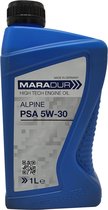 Maradur Alpine PSA | 5W-30 C2 | Vol-Synthetische Motorolie | 1 Liter | o.a. Peugeot, Citroën, Fiat, Toyota, Honda, Mitsubishi