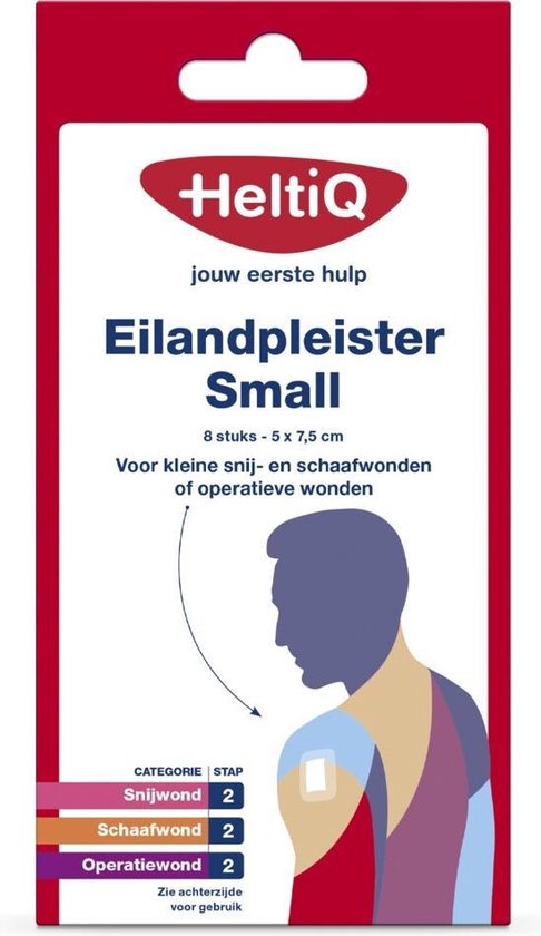 HeltiQ Eilandpleister Small 7,5 cm x 5 cm 8 stuks | bol.com