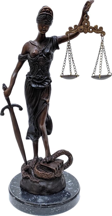 Vrouwe justitia beeld bronzen beeld 44cm | GerichteKeuze | bol.com