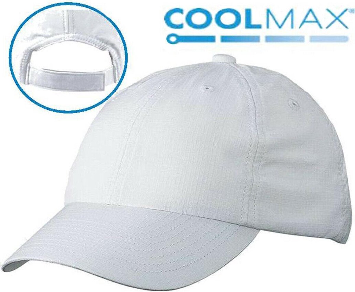 Coolmax witte sportpet zomerpet kleur wit maat one size