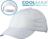 Coolmax witte sportpet zomerpet kleur wit maat one size
