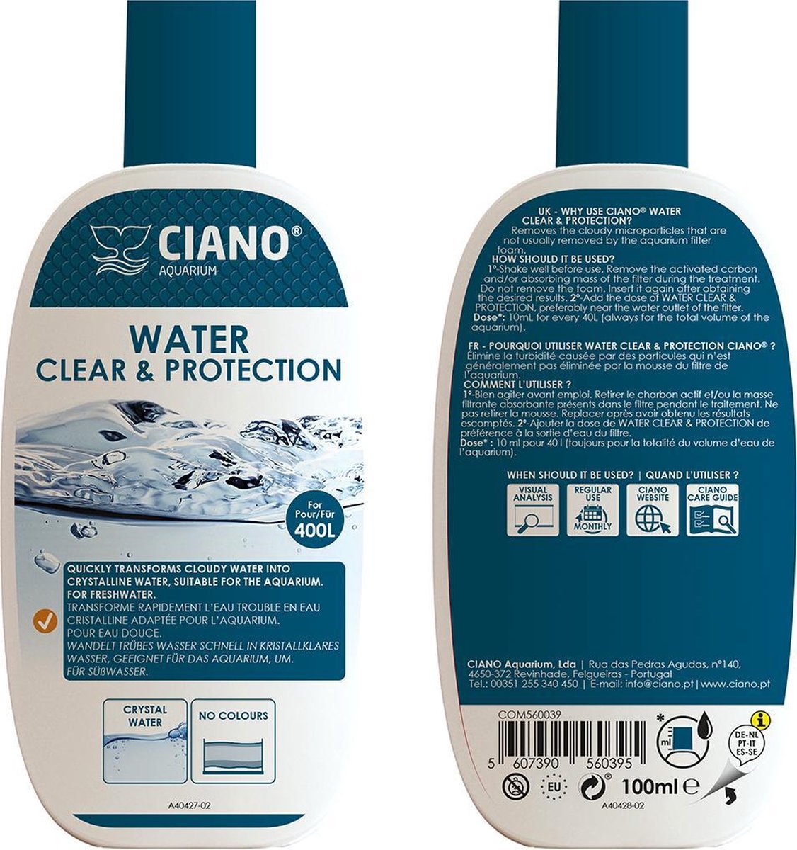 Ciano - Waterbehandeling - Clear & Protection - Aquarium - 100ml