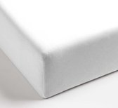 Mistral Home - Hoeslaken - 100% katoen flanel - 90x200x30 cm - Elastiek rondom - Wit