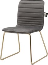 Sortio Home - Eetkamerstoel Roxana - Grijs - Velvet