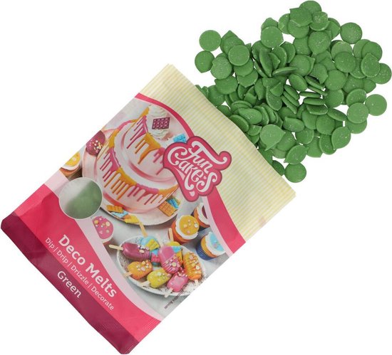 FunCakes Deco Melts Smeltsnoep - Candy Melts - Smeltchocolade - Groen - 250g