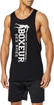 Boxeur Des Rues - Wide Jersey Raw Cut Tank Front Logo - Zwart - XXXL