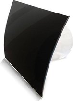 Awenta Pro Design - badkamer/toilet ventilator - standaard - Ø100mm - gebogen glas - glans zwart