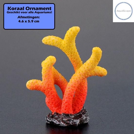 Koraal Aquarium Decoratie - Ornament - Nep Koraal - Rood/Geel - | bol.com