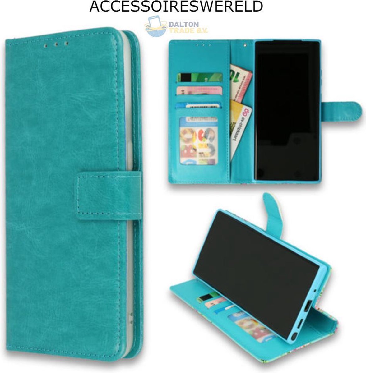 Bookcase Turquoise- Samsung Galaxy A12 - Portemonnee hoesje