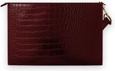 Ideal of Sweden Croco Pouch Claret