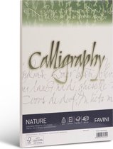 NATURE Ecologisch Upcycle papier met 15 % gemalen zeewier uit Venetië 50 vel A4 200 g/m2 inkjet kleur Ivoor groen Calligraphy Alga Avorio FAVINI rustiek perkament papier