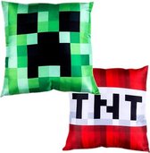 Minecraft sierkussen - dubbelzijdig - Creeper/TNT - 60x60cm