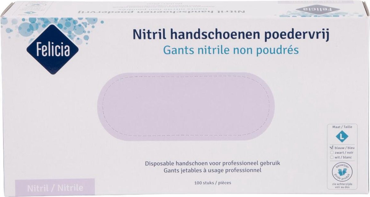 Goedkoopste Handschoenen Nitril 100st Poedervrij Transparant Getextureerd Maat S Felicia (Direct leverbaar
