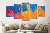 Schilderij -Abstract geverfde muur, 5 luik, 200x100cm, Premium print