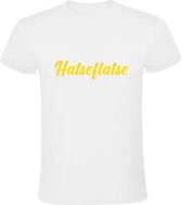 Hatseflatse Goud Heren t-shirt |  Massa is kassa | hatseflatsen | Peter Gillis | Wit