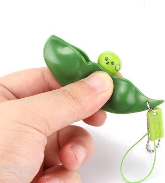 Fidget Toy Edamame Pop It Sleutelhangers 3 stuks Antistress