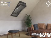 Insecten Hor Dakraam – 66 x 118 cm – Hor Geschikt voor Velux FK06 | Fakro/Optilight 04 | LuXtra F6A - Insect Raamhor - Vliegenhor  – Velux Tuimelvenster Oplossing