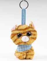 Memoriez Sleutelhanger Amsterdam Kat Blauw