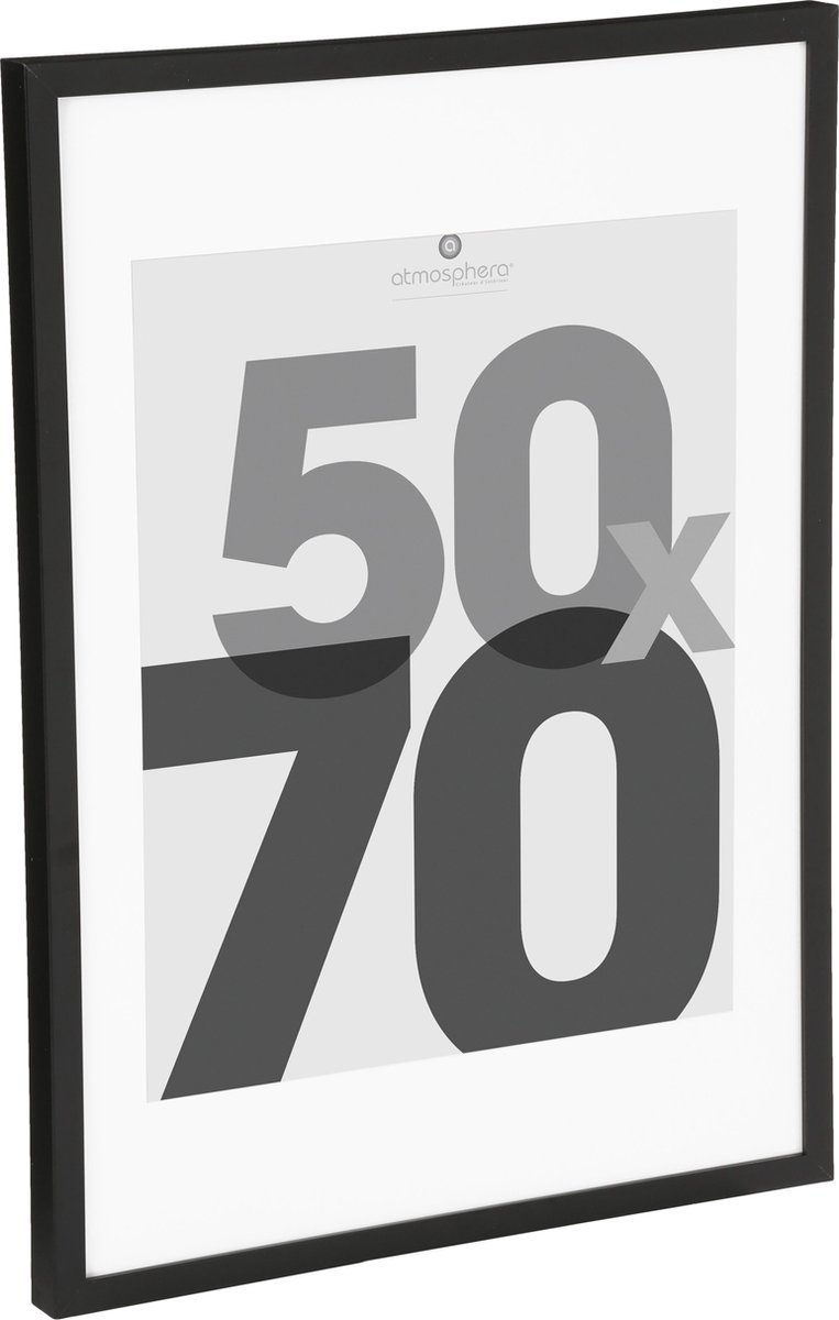 Atmosphera Créateur d'intérieur® Fotokader - 50 X 70 cm - MDF - Zwart - Met Passe-Partout