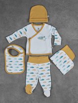 Ecocotton 5-delige babyset van biologisch katoen - Dodo Yellow