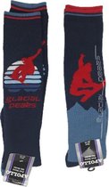 Apollo Skisokken - Blauw / Grijs / Rood - 35-42 - 2 paar