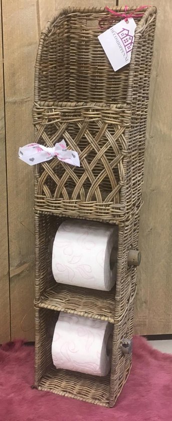 Panier avec porte papier toilette