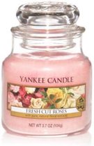 Yankee Candle Geurkaars Small Fresh Cut Roses - 9 cm / ø 6 cm