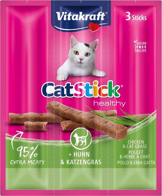 Vitakraft Cat -Stick mini - Kip - Kattengras