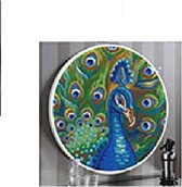 Diamond Painting Rond Frame Peacock