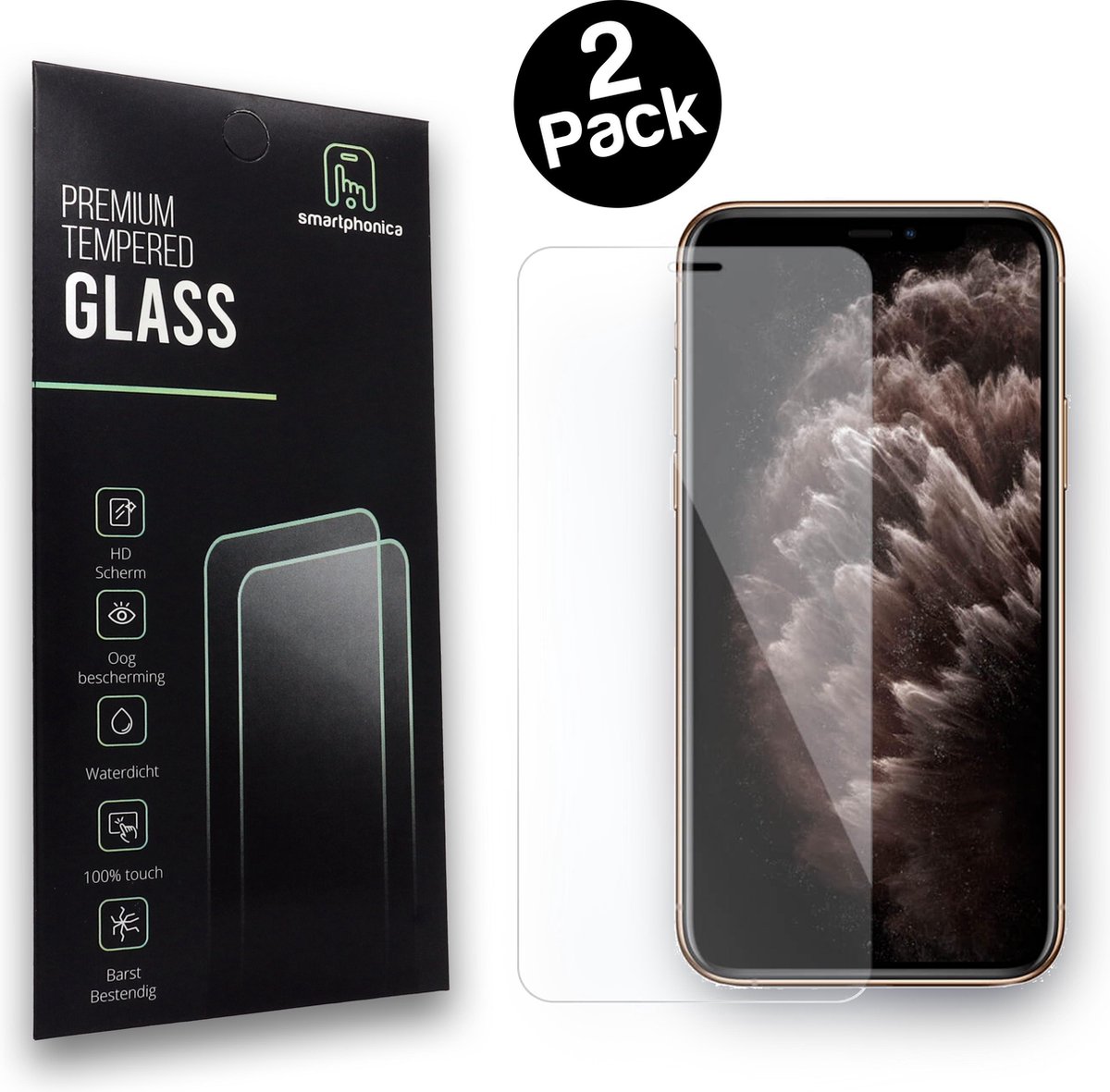 Screenprotector iPhone XS MAX - Screenprotector Glas voor iPhone XS MAX - 2 stuks - Smartphonica