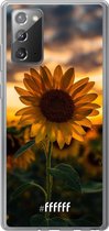 Samsung Galaxy Note 20 Hoesje Transparant TPU Case - Sunset Sunflower #ffffff