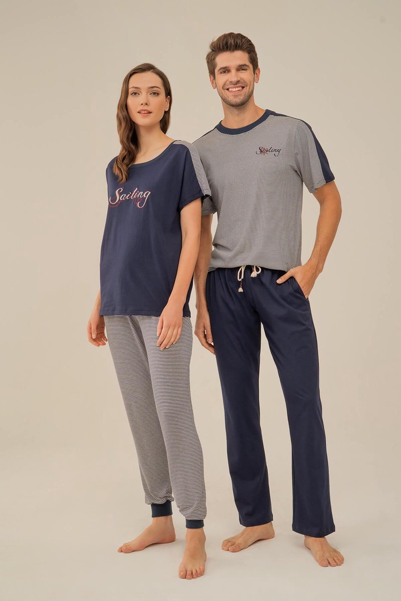 Feyza - Bijpassende Pyjamas Voor Koppels, Dames - XL