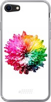 6F hoesje - geschikt voor iPhone 8 - Transparant TPU Case - Rainbow Pompon #ffffff