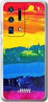 Huawei P40 Pro+ Hoesje Transparant TPU Case - Rainbow Canvas #ffffff