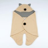 Snufie| babydeken |knuffelige wikkel deken met oortjes en staart | voor meisjes & jongens | 4 seizoenen| 0-12 maanden | 84x70x78cm