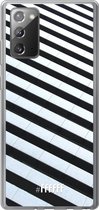 Samsung Galaxy Note 20 Hoesje Transparant TPU Case - Mono Tiles #ffffff