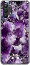 6F hoesje - geschikt voor Samsung Galaxy A32 5G -  Transparant TPU Case - Purple Geode #ffffff
