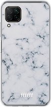 Huawei P40 Lite Hoesje Transparant TPU Case - Classic Marble #ffffff