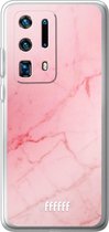 Huawei P40 Pro+ Hoesje Transparant TPU Case - Coral Marble #ffffff