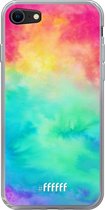 6F hoesje - geschikt voor iPhone SE (2020) - Transparant TPU Case - Rainbow Tie Dye #ffffff