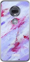 Motorola Moto G7 Hoesje Transparant TPU Case - Abstract Pinks #ffffff