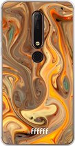 Nokia X6 (2018) Hoesje Transparant TPU Case - Brownie Caramel #ffffff