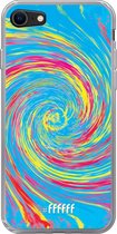6F hoesje - geschikt voor iPhone 8 - Transparant TPU Case - Swirl Tie Dye #ffffff