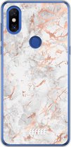 Xiaomi Mi Mix 3 Hoesje Transparant TPU Case - Peachy Marble #ffffff